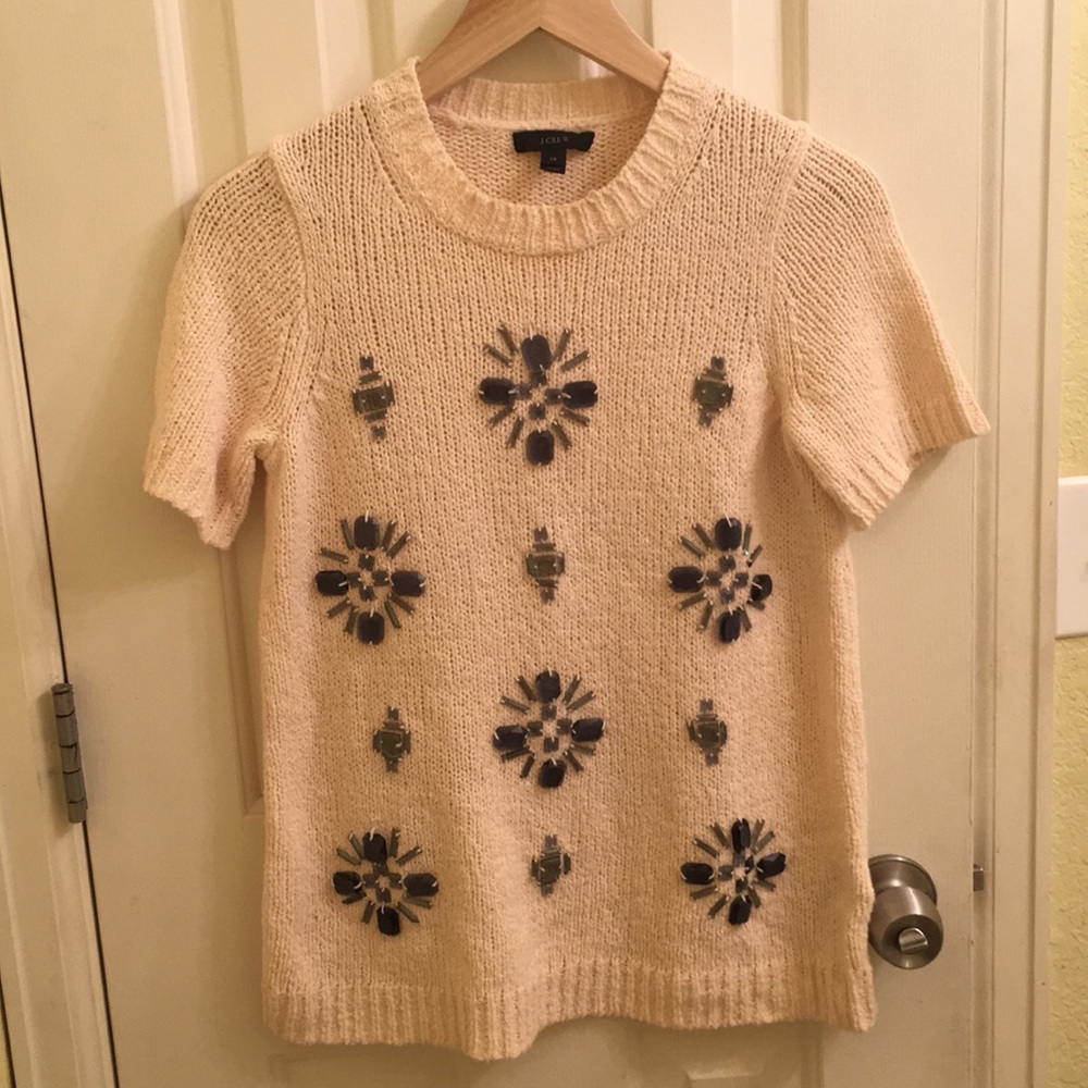 J. Crew sweater beaded shirt